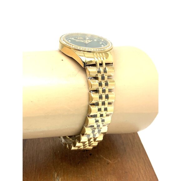 Roberto Cavalli Women's Watch 5L036 Green Dial Quartz Gold Stainless Steel 31mm - Picture 11 of 13